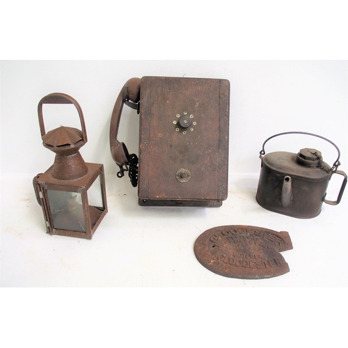 480 - British Railways (Western) control type wall telephone, handset incomplete, general purpose square h... 