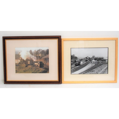 498 - Framed & glazed prints & original painting of signal box. (5) (Dispatch by Mailboxes/Collect from Ba... 