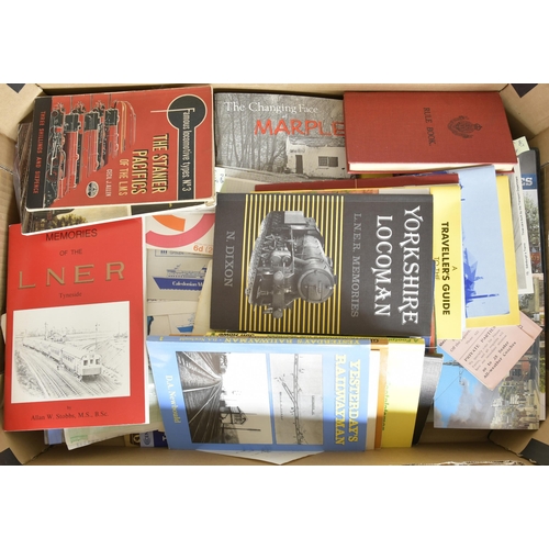 518 - A large collection of railway paperwork, booklets and pamphlets, including working timetables, notes... 