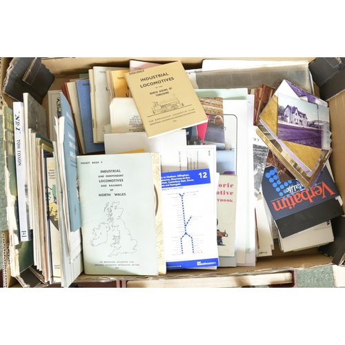 518 - A large collection of railway paperwork, booklets and pamphlets, including working timetables, notes... 