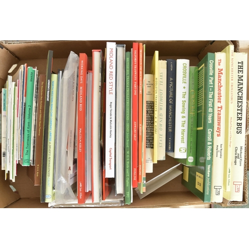 527 - Bus material, including 1950s timetables, books, also shipping and canal titles and a quantity of Ar... 