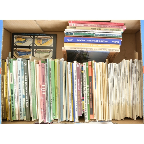 537 - Railway books, softback, including a good quantity of What Happened To Steam. (2 boxes) (Dispatch by... 