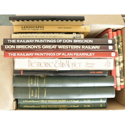 543 - Railway books, hardback. (4 boxes) (Dispatch by Mailboxes/Collect from Banbury Depot)