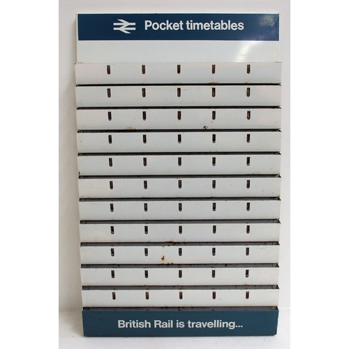 86 - British Rail pocket timetable steel floor A frame (folding) rack, 20