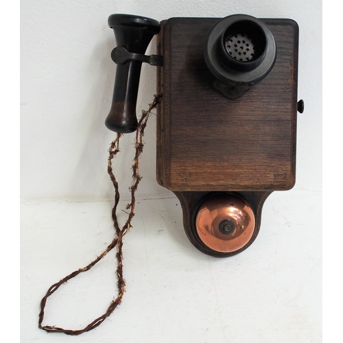 97 - London Midland & Scottish Railway D type telephone with separate ear & mouth pieces, stamped 