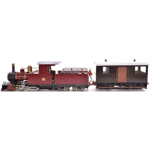 158 - 45mm gauge live steam loco and 8 wheel bogie tender by WHH Models, fully accessible backhead with us... 