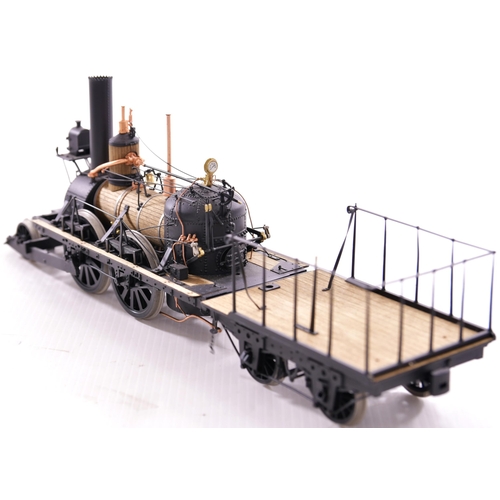 160 - Gauge '1' Fine Art Models SN No 37 of 139. Circa 1831, Stephenson 0-4-0 locomotive and 4 wheeled ten... 