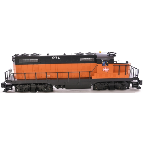 181 - Lionel Trains large scale, 'G', American legends. 'Milwaukee Road GP-20', orange/black. Boxed, with ... 