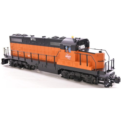 181 - Lionel Trains large scale, 'G', American legends. 'Milwaukee Road GP-20', orange/black. Boxed, with ... 