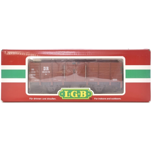 182 - L.G.B. Lehmann Gross-Bahn 'G' Scale Railways. No 40919 'Western Pacific' closed bogie freight wagon,... 