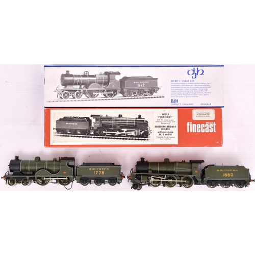 207 - Double 0 gauge DJH and Wills Finecast kit built locos. SECR 'L' Class loco and tender, fully finishe... 