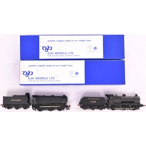 208 - Double 0 gauge DJH kit built locos. SR 'Q1' Class loco and tender, fully finished, black, C1, Southe... 