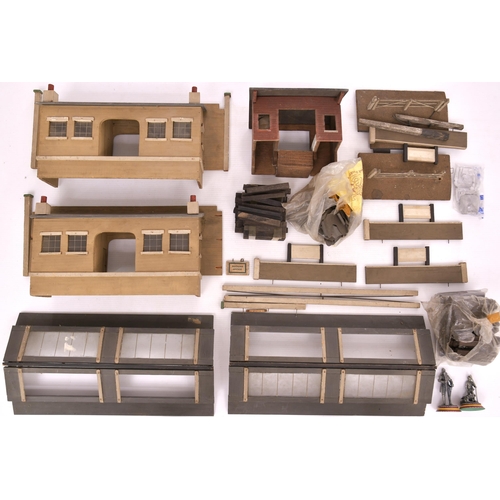 341 - Quantity of model railway items, MTK kit, buildings, sleepers, gates, etc.