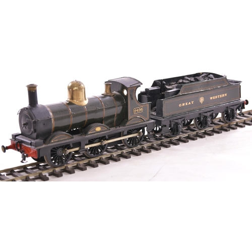 347 - '0' gauge kit built GW 0-6-0 loco and 6 wheel tender 'Dean Goods', GW green, No 2426, 2 rail electri... 