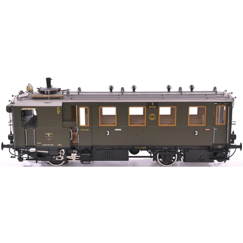 350 - Fine Models Ltd, gauge 1, 45mm, Deutsche Reichsbahn steam railcar, 2 rail electric, by Helmig Precis... 