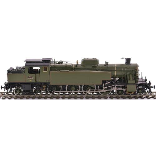 352 - '0' scale Lombardi quality Models PLM 242 AT 2 rail electric tank loco No 242 AT 39, scale 1:43.5, o... 