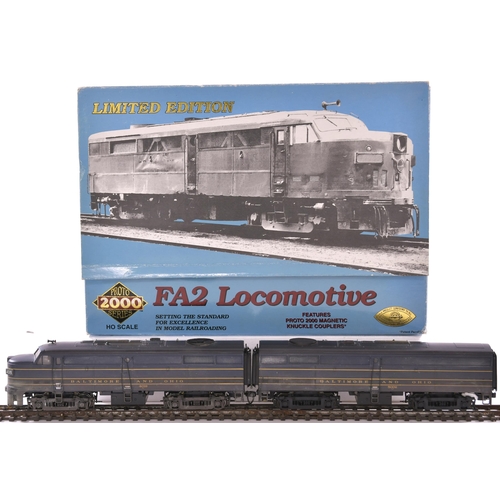 357 - Proto 2000 Series Baltimore & Ohio diesel and power unit, boxed.