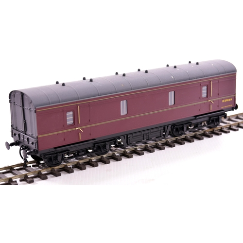 361 - '0' gauge LMS, BR lined maroon, 42 foot parcel van. A Peter Cowling Model, fully finished, superb fi... 