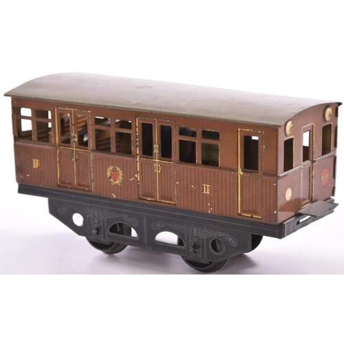 403 - Gauge 1. Paris Metro 2 car set by Georges Carette & Co, circa 1905. Motorised No 1036 4 wheel drivin... 