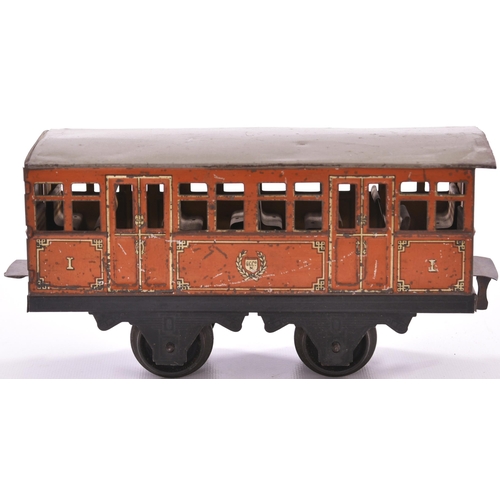 403 - Gauge 1. Paris Metro 2 car set by Georges Carette & Co, circa 1905. Motorised No 1036 4 wheel drivin... 