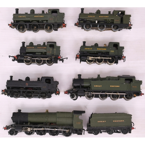 416 - '00' gauge kit built locos, GWR, 2 rail electric, very good to excellent. (7)