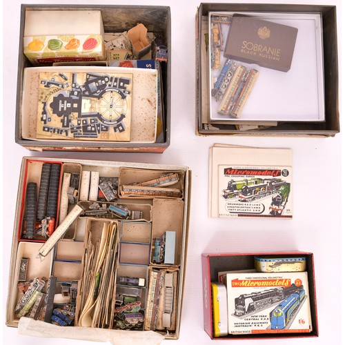 370 - Micromodels, large carton on card kits and made up models.