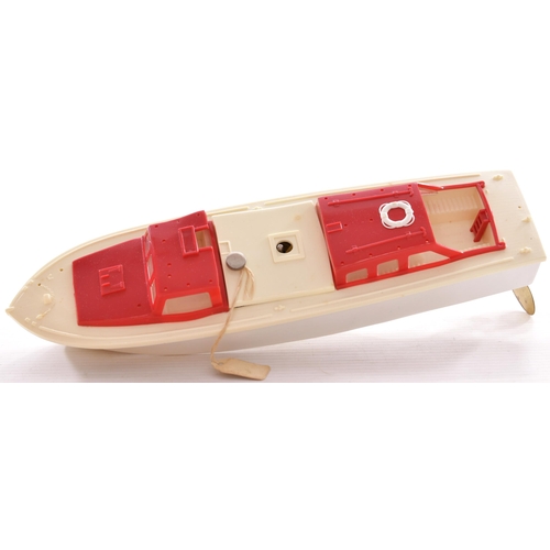 448 - Meccano Ltd. Hornby electric speed boat 'Capri', later plastic model, battery operated, red/white, b... 