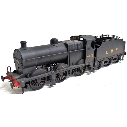 871 - '0' gauge Sangcheng Models kit built 0-6-0 loco and 6 wheel tender, 2 rail electric LMS 4F, black, N... 