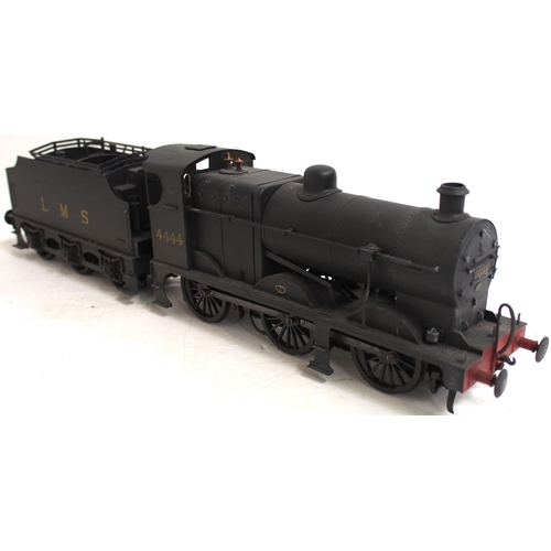 871 - '0' gauge Sangcheng Models kit built 0-6-0 loco and 6 wheel tender, 2 rail electric LMS 4F, black, N... 