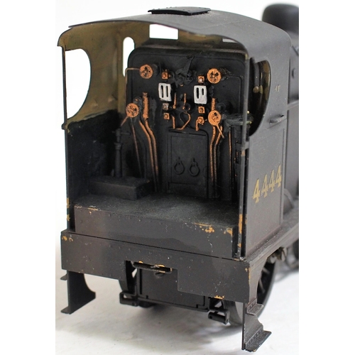 871 - '0' gauge Sangcheng Models kit built 0-6-0 loco and 6 wheel tender, 2 rail electric LMS 4F, black, N... 