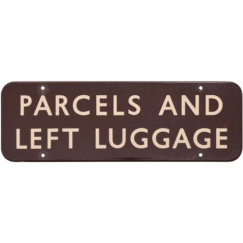 150 - A BR(W) doorplate, PARCELS AND LEFT LUGGAGE, (f/f), enamel, excellent colour and shine, minor chips ... 