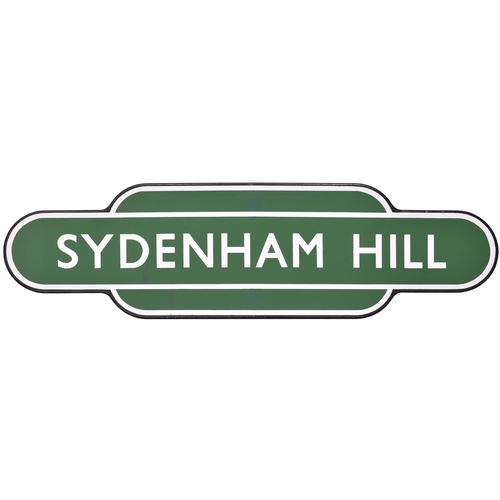 169 - A BR(S) totem sign, SYDENHAM HILL, (f/f), a station between Herne Hill and Penge on the route to Nor... 