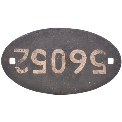 198 - A wagonplate, L&SWR, 9046, EASTLEIGH WORKS, the back marked 56052. Cast iron, 13½