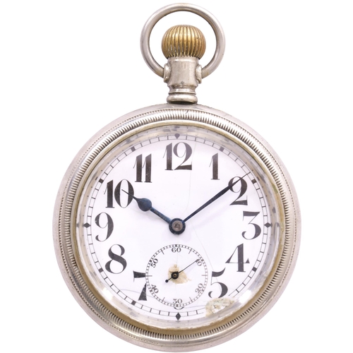 213 - A Taff Vale Railway pocket watch with Swiss movement, the back engraved TAFF VALE RAILWAY 318, a cou... 