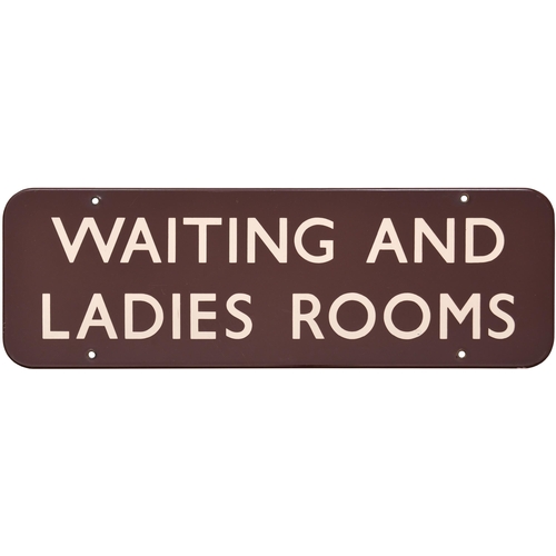 224 - A BR(W) doorplate, WAITING AND LADIES ROOMS, (f/f), enamel, 18