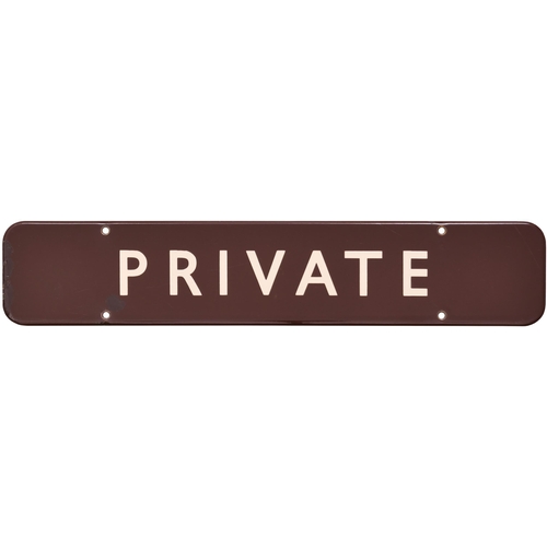 229 - A BR(W) doorplate, PRIVATE, (f/f), enamel, 18