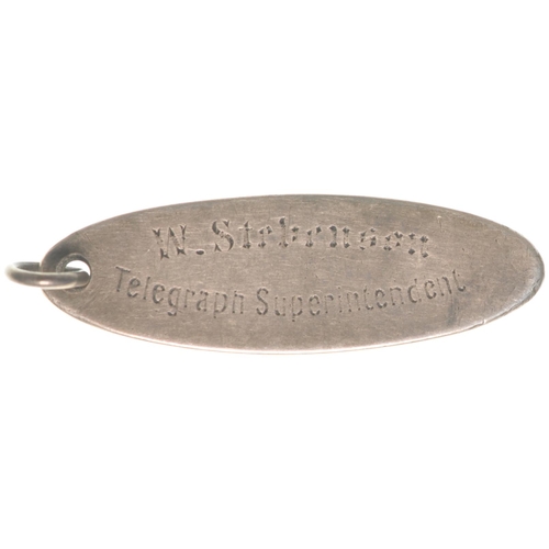 259 - A Caledonian Railway pass, CALEDONIAN RAILWAY W. STEVENSON, TELEGRAPH SUPERINTENDENT, silver, 1¾