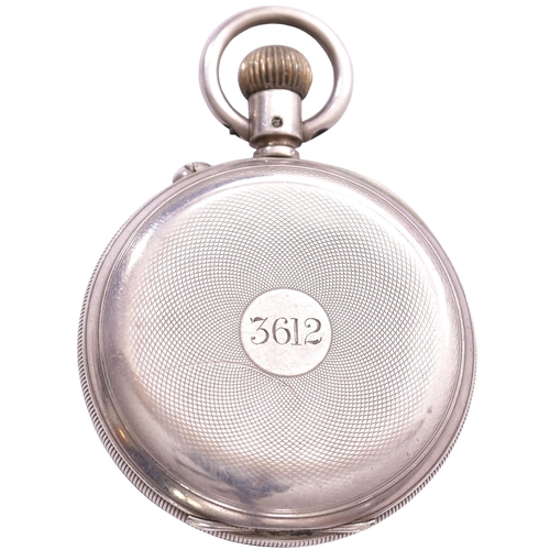 265 - An LNWR chronometer/stopwatch, the enamel face marked with the company initials, by John Walker and ... 