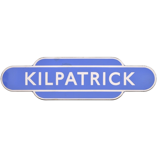 269 - A BR(Sc) totem sign, KILPATRICK, (f/f), from the Glasgow to Dumbarton and Helensburgh route. Excelle... 