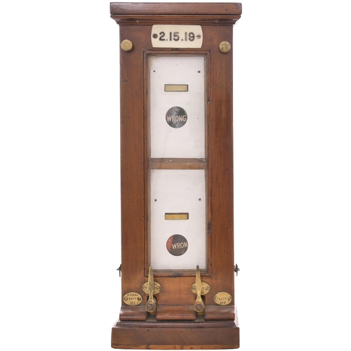 291 - A GWR double slot indicator, with ivorine plate, 2, 15, 19, showing Slot and Signal On/Off. (Dispatc... 