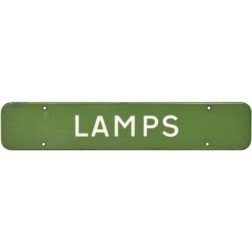 319 - A BR(S) doorplate, LAMPS, (f/f), enamel, 18