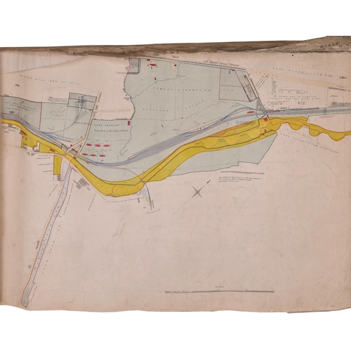 343 - A bound volume of Manchester, Sheffield and Lincolnshire Railway 2 chain route plans for lines in So... 