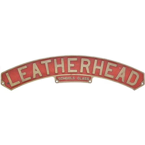 380 - A locomotive nameplate, LEATHERHEAD, SCHOOLS CLASS, from the SR Schools Class 4-4-0 No 939, BR 30939... 