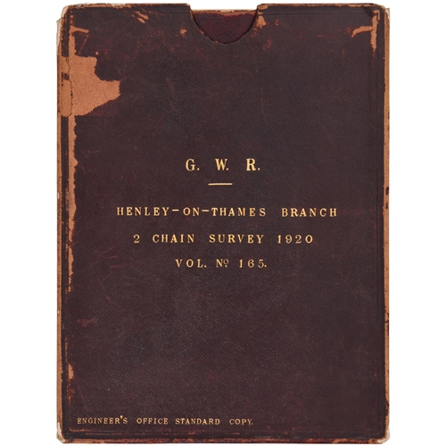 413 - A set of plans, GWR, HENLEY ON THAMES BRANCH 2 CHAIN SURVEY, 1920, includes Twyford station, Twyford... 