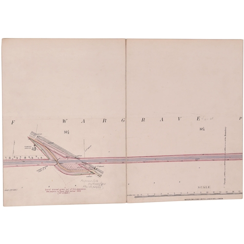 413 - A set of plans, GWR, HENLEY ON THAMES BRANCH 2 CHAIN SURVEY, 1920, includes Twyford station, Twyford... 