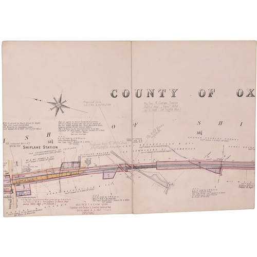 413 - A set of plans, GWR, HENLEY ON THAMES BRANCH 2 CHAIN SURVEY, 1920, includes Twyford station, Twyford... 