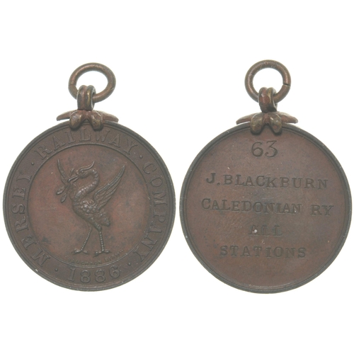 415 - A directors pass, MERSEY RAILWAY COMPANY, 63, J BLACKBURN CALEDONIAN RY, ALL STATIONS, copper, 1 1/8... 