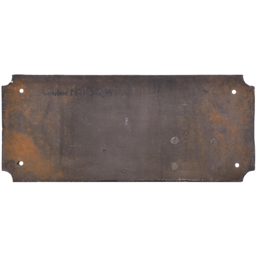 74 - A Romanian State Railways (CFR) cabside numberplate, 50.027, from a  standard gauge 0-10-0 built by ... 