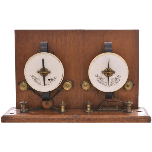 78 - A Cheshire Lines signal box indicator, the left side WARRINGTON-LIVERPOOL, UP MAIN LINE, the right G... 