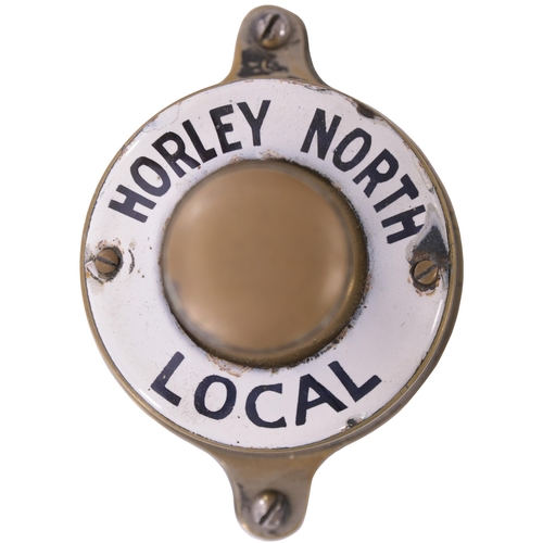 80 - An SR signal box plunger with enamel ring, HORLEY NORTH, a box on the Brighton main line. (Postage B... 